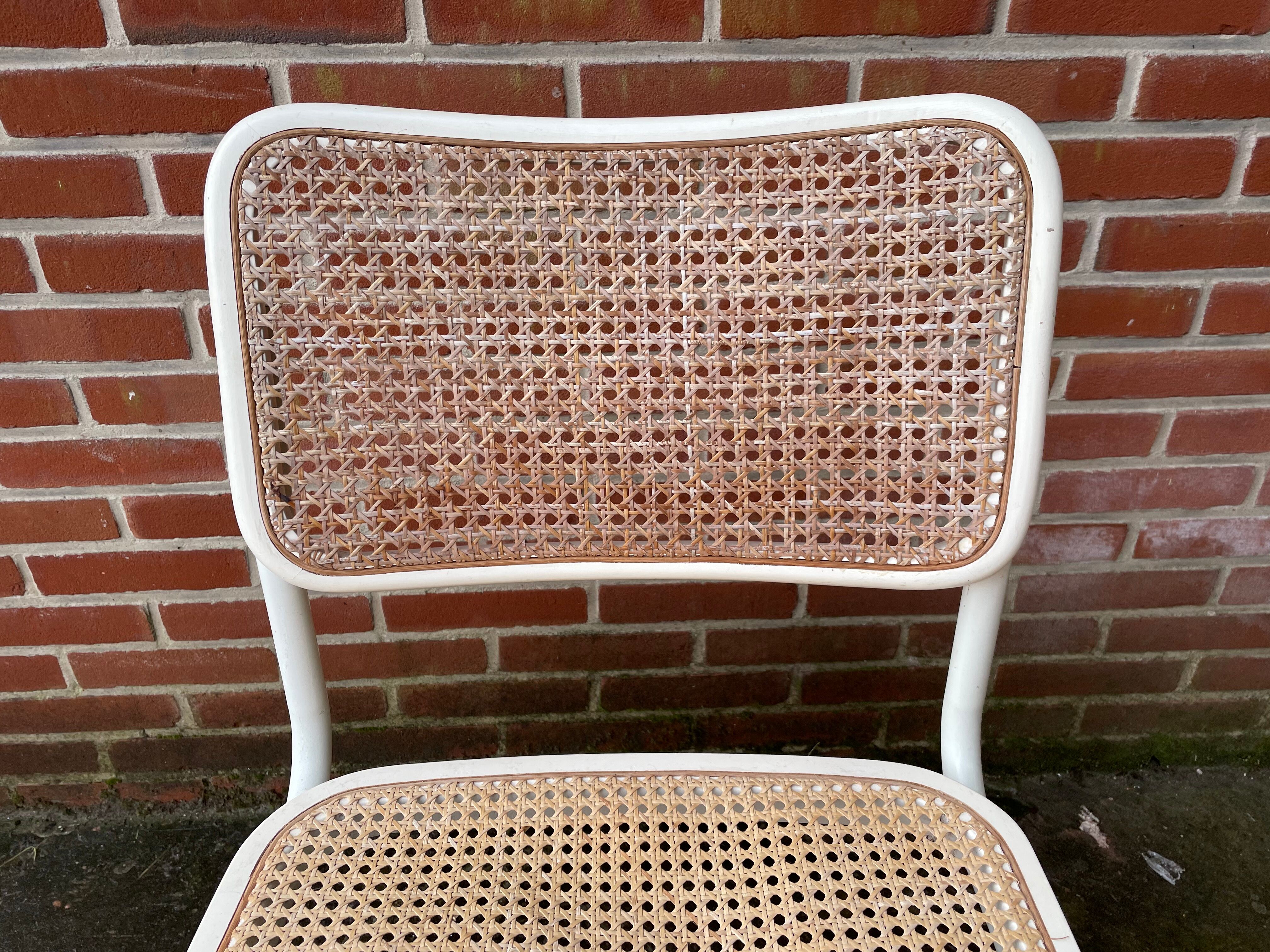 Set of 4 Cesca Model chairs by Marcel Breuer