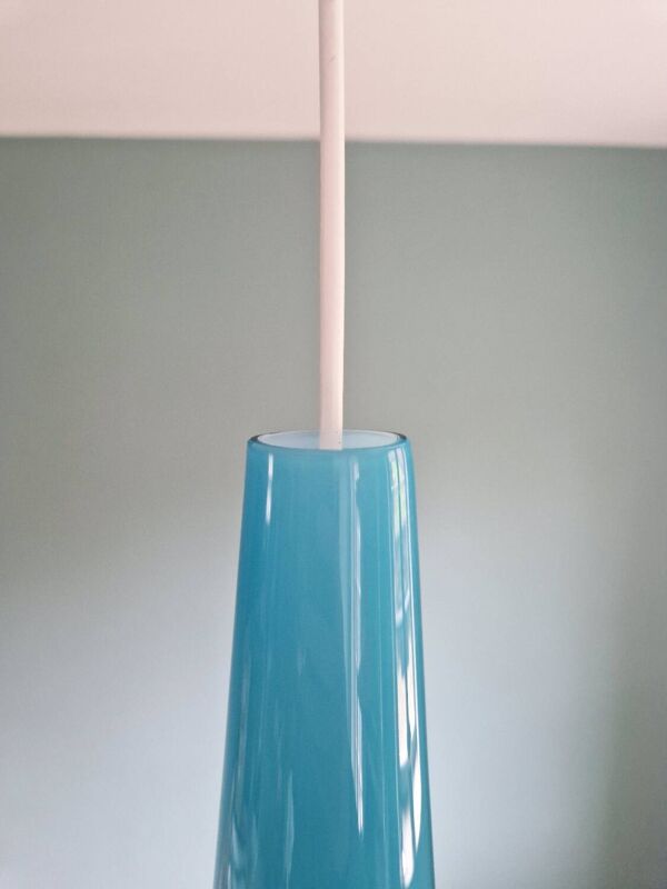 Suspension XXL en verre de Murano bleu, Alessandro Pianon,Vistosi,1960