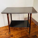 Vintage compass leg serving table