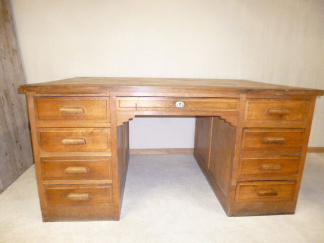Bureau double face en chêne