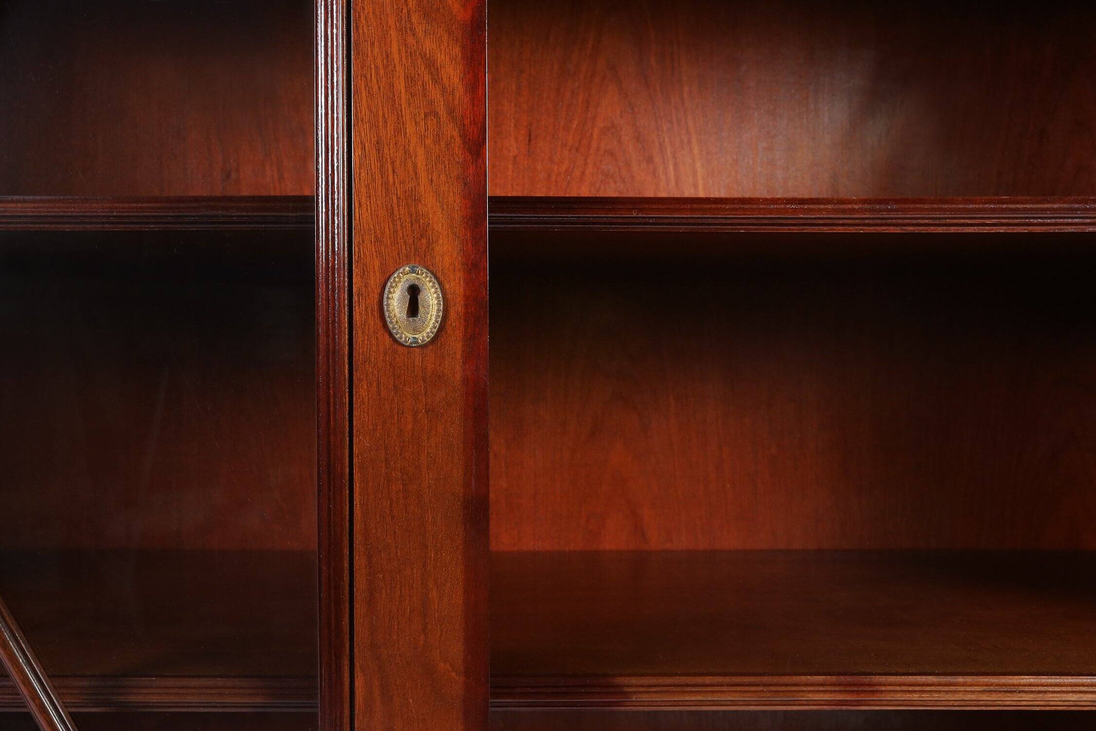 Empire Style Library Cabinet with Glass Doors, Belgium, 1950s