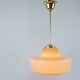 Vintage Mid-Century Modern Rose Glass Pendant Lamp