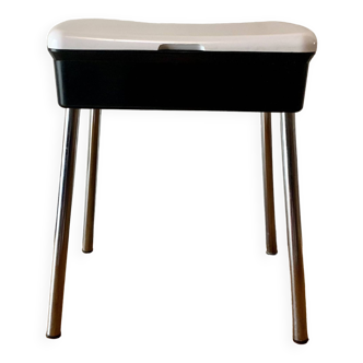 Small side table/stool in Bakelite and chromed metal - 1960s