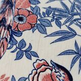 Plat ovale japonisant décor paon