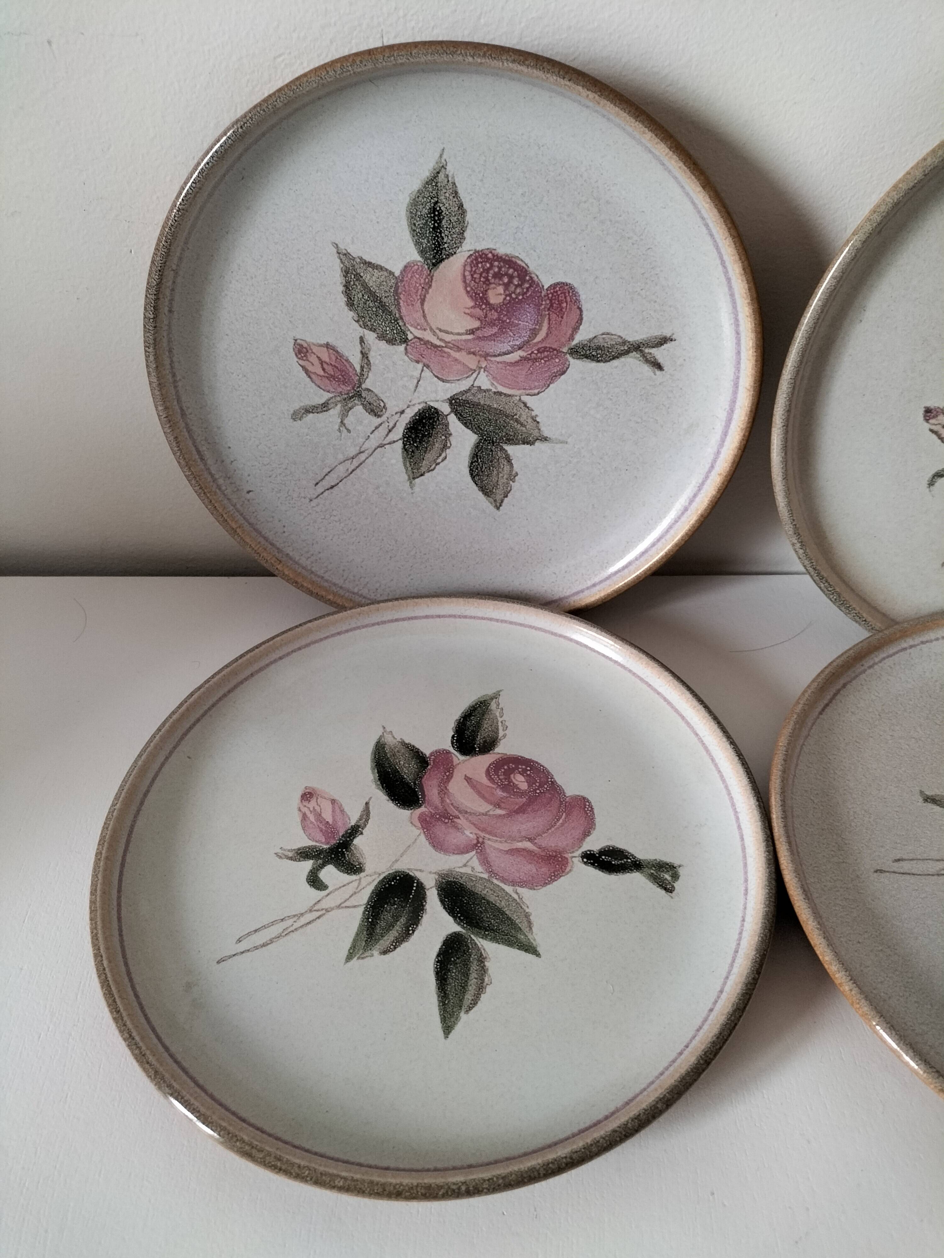 Ensemble 4 assiettes MBFA Pornic modèle Rosita