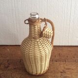 Vintage wicker bottle