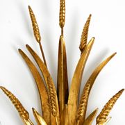 Beautiful large 70s gold-plated 2-armed metal wall lamp by Hans Kögl
