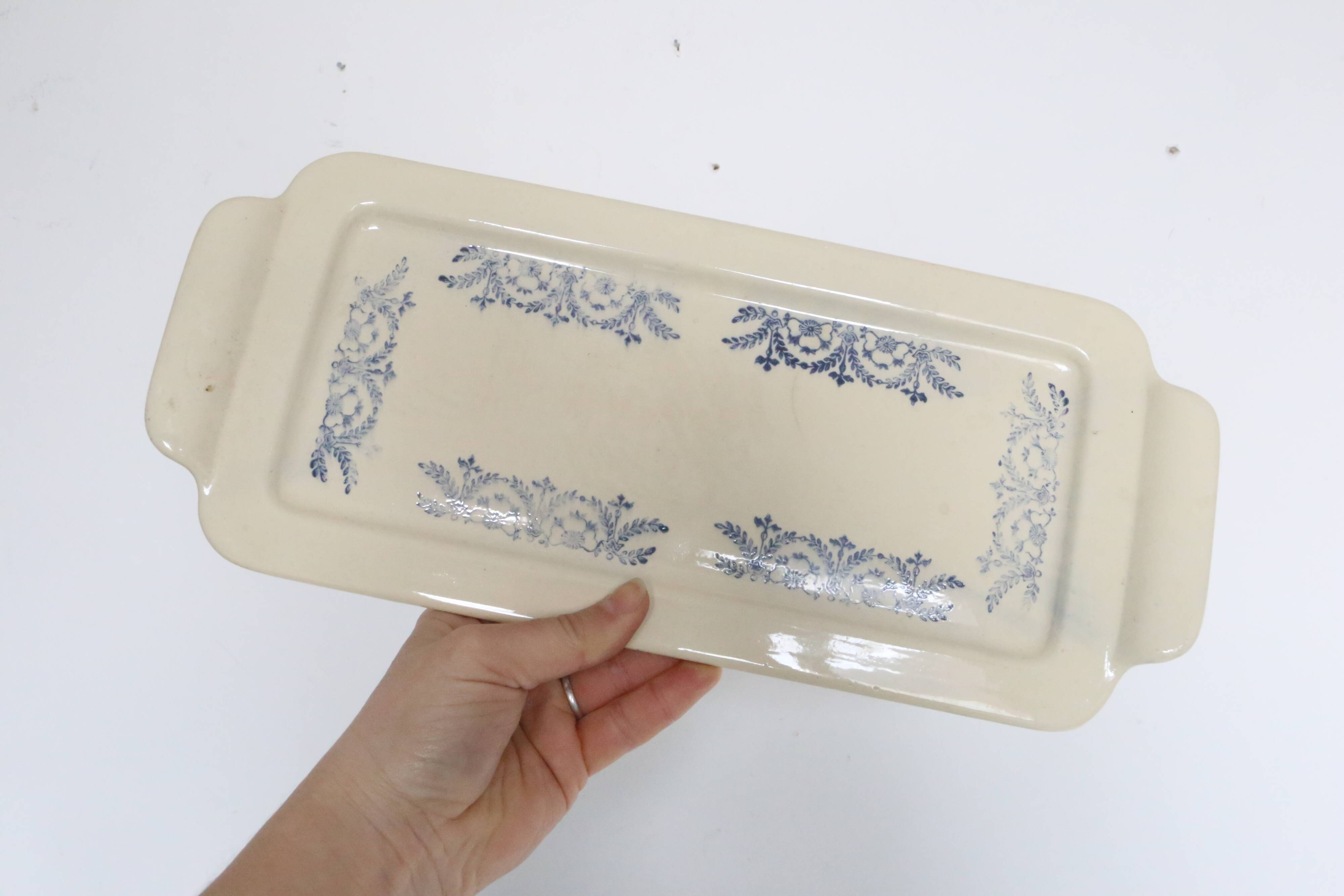 Digoin cake dish Jacques model, vintage French