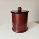 Vintage turned wooden table bin