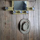 1950s perforated metal coat holder
