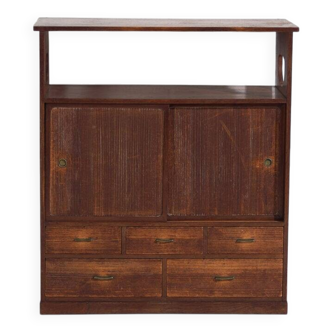 Small antique Japanese chest of drawers – Showa period (c.1926-1970) #11