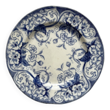 Round ironstone dish Flora Creil and Montereau late 19th century
