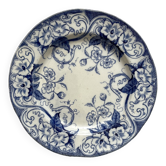 Round ironstone dish Flora Creil and Montereau late 19th century