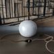 Ceramic lamp foot, iridescent white