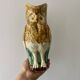 Pichet - carafe vintage en barbotine en forme de hiboux