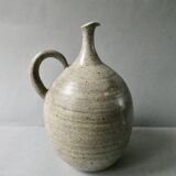 Stoneware pitcher vase with a very thin neck, circa 1970