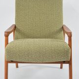 Pen armchair in green mottled