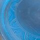 Vintage blue ceramic saucer dish bowl under pot