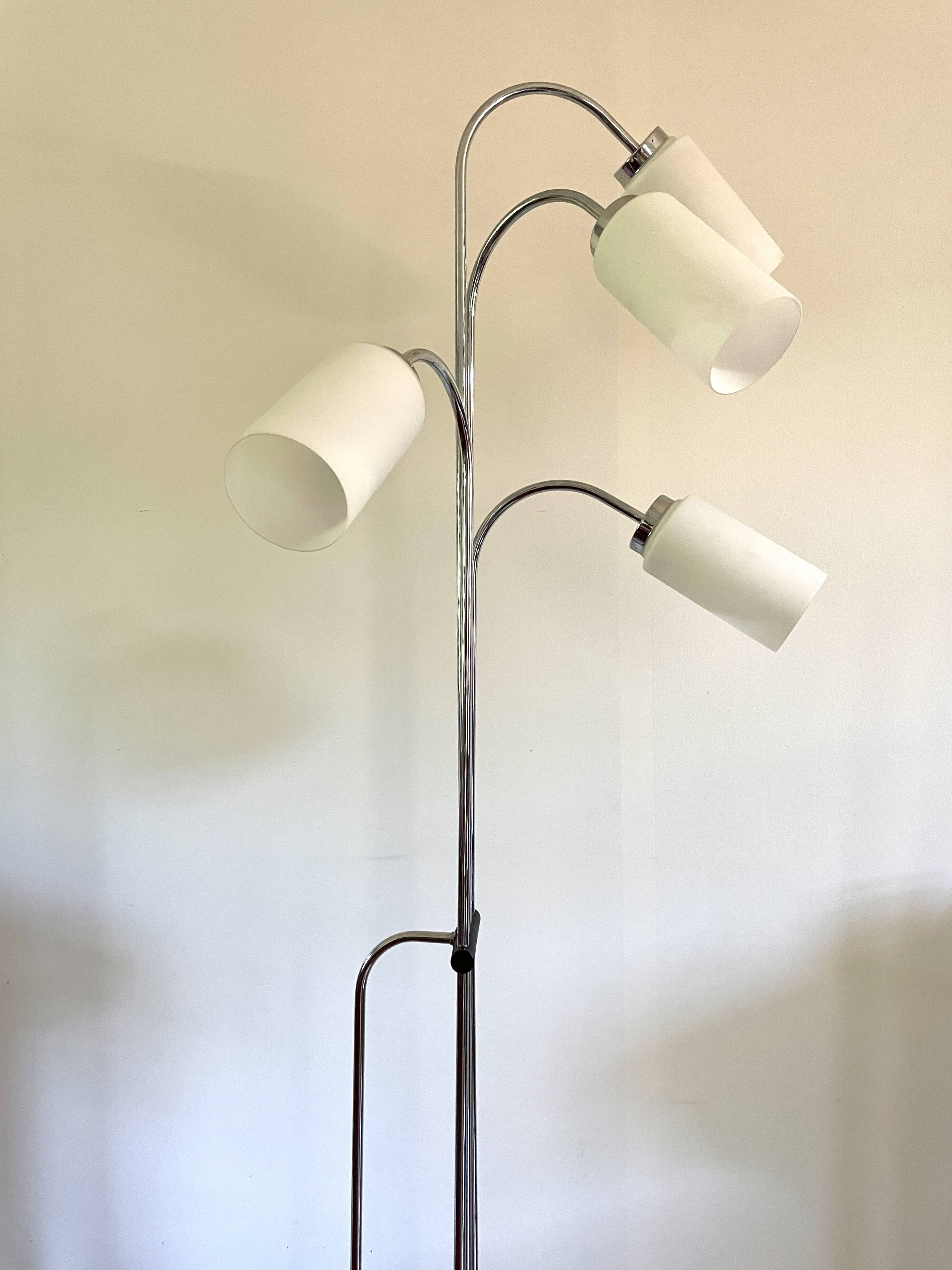 1970s chrome designer floor lamp
