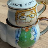 Service à thé théière ou café Papy Papi petit déjeuner mug cafetière