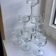 Set of 10 glasses with molded glass bar legs in 70s