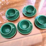 Set of 5 cups of coffee from the 60s