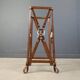Table d'appoint en similicuir et fer dans le style de Jacques Adnet