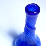 Soliflore vase in blue blown glass