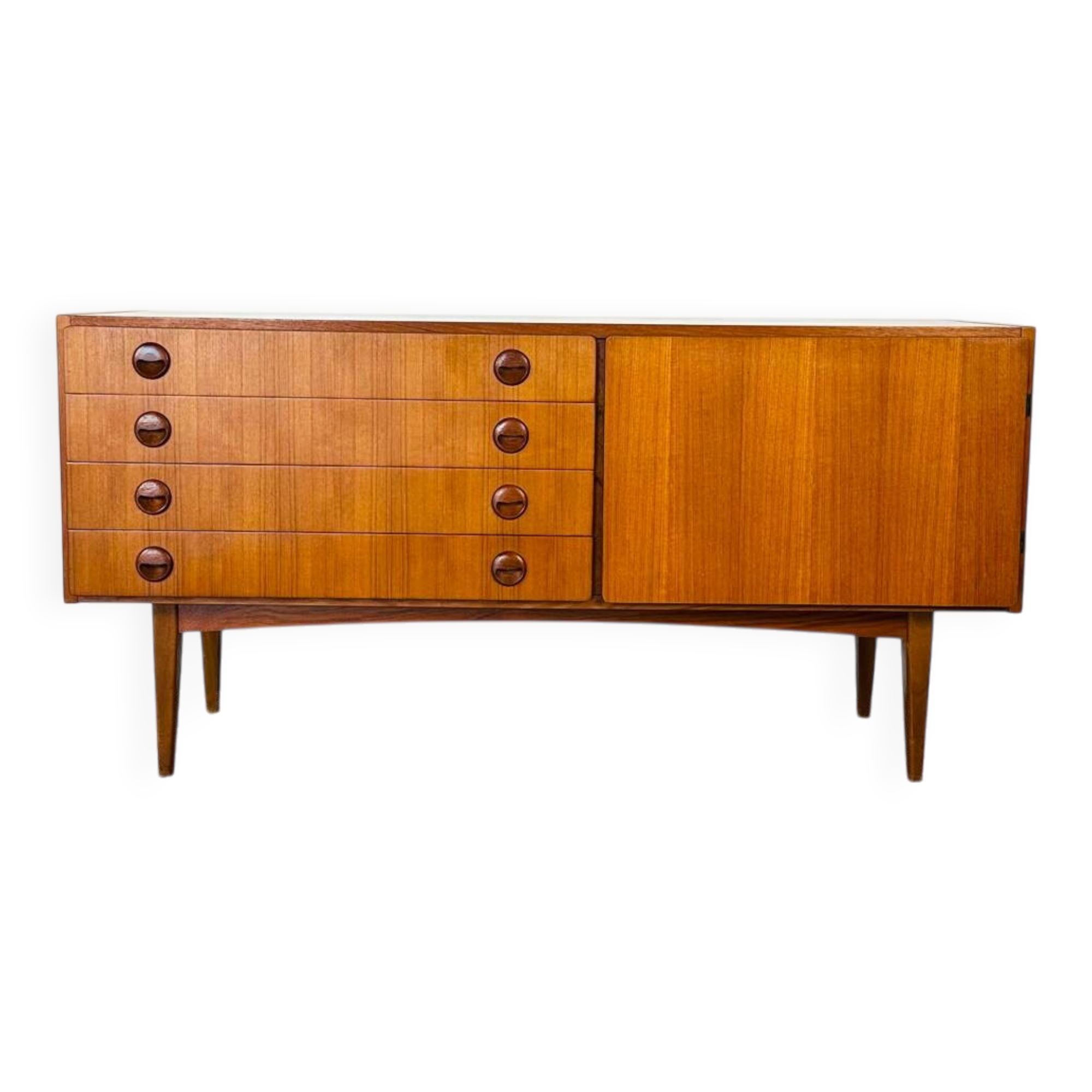 1960s minimalist Scandinavian teak sideboard