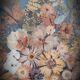 Rattan tray dried flowers
