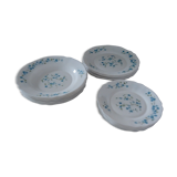 18 Blue Flower Plates VERONICA Arcopal Vintage Lot EB