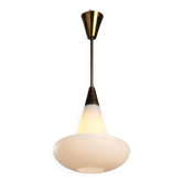Vintage brass and glass pendant, Italian design, 1960s.