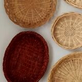 Composition of Vintage rattan baskets