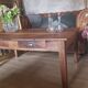 Farm table coffee table with drawers