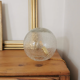 Vintage globe table lamp in molded glass
