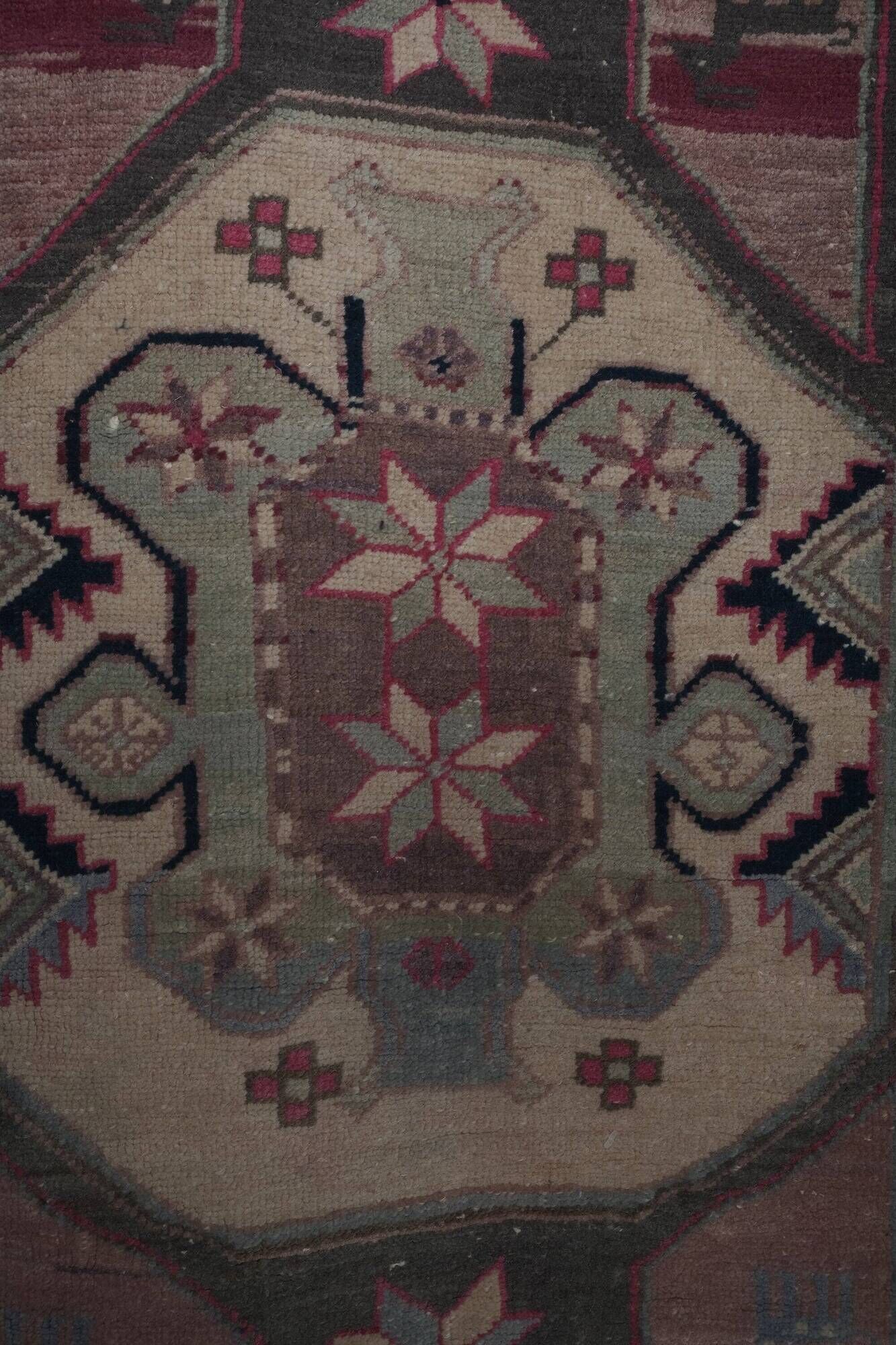 Vintage Turkish hallway rug 118x322 cm