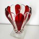 Red painted glass vase