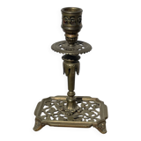 Bougeoir Victorien en bronze doré