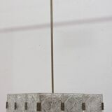 Vintage glass and chrome steel suspension Kamenický Šenov 1970s Czechoslovakia