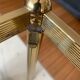 Authentique Table d'Appoint Hollywood Regency — Laiton Patiné et Verre