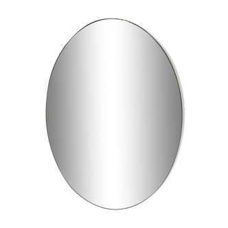 Vintage mirror bevelled oval, France, 1970 - 92 x 62.5 cm