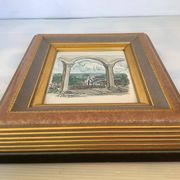 Watercolour painting signed, sea view, marine.