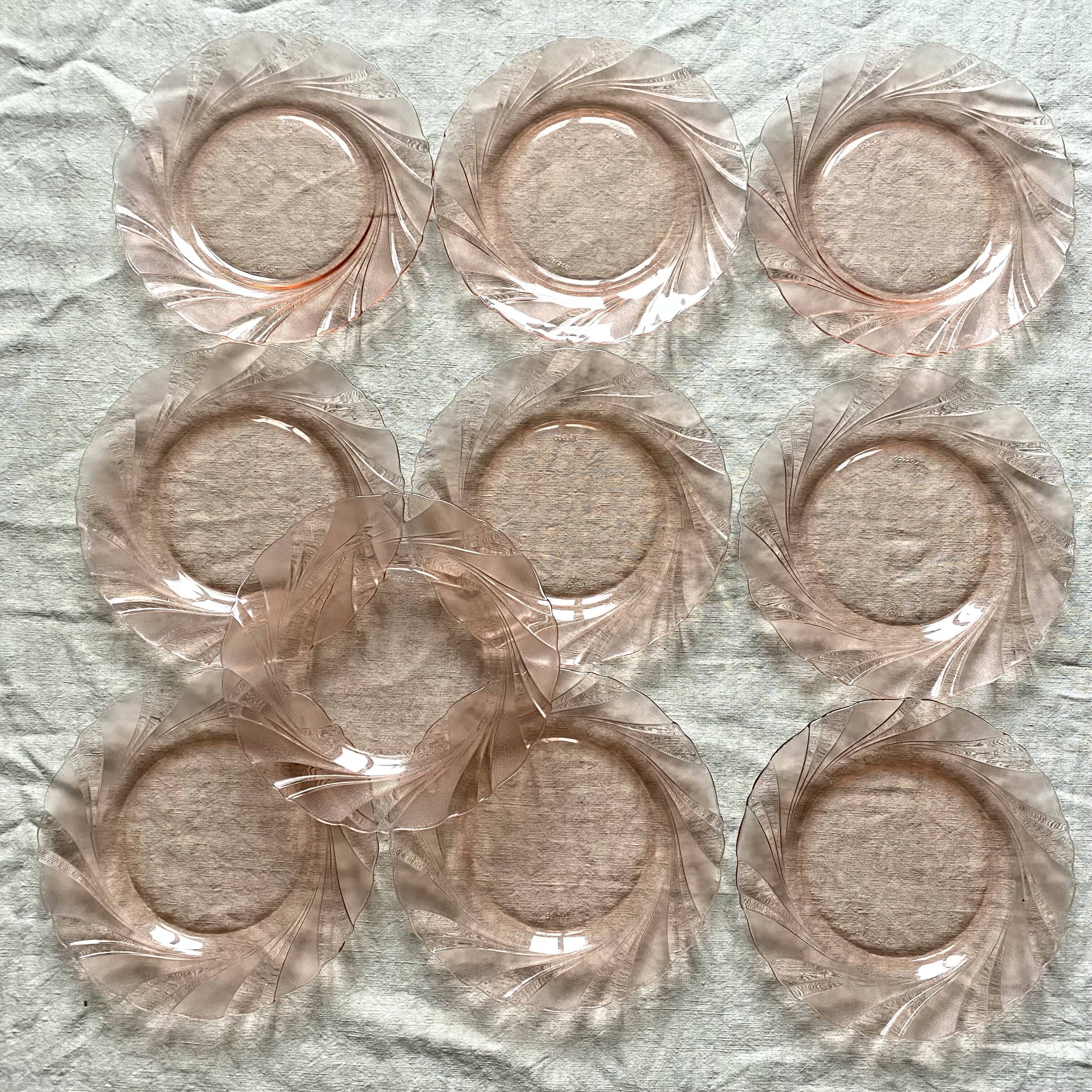 10 vintage dessert plates Vereco