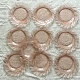10 vintage dessert plates Vereco