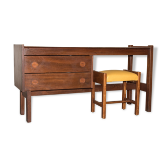 Scandinavian desk with 50s/60s stool