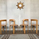 Series of 4 chairs model 3300 designer Bruno Rey design Kusch - co 1970 vintage