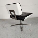 Design leather armchair, 80s/90s