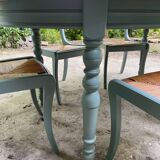 Table and six chairs