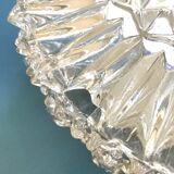 Round ceiling light in chiseled glass