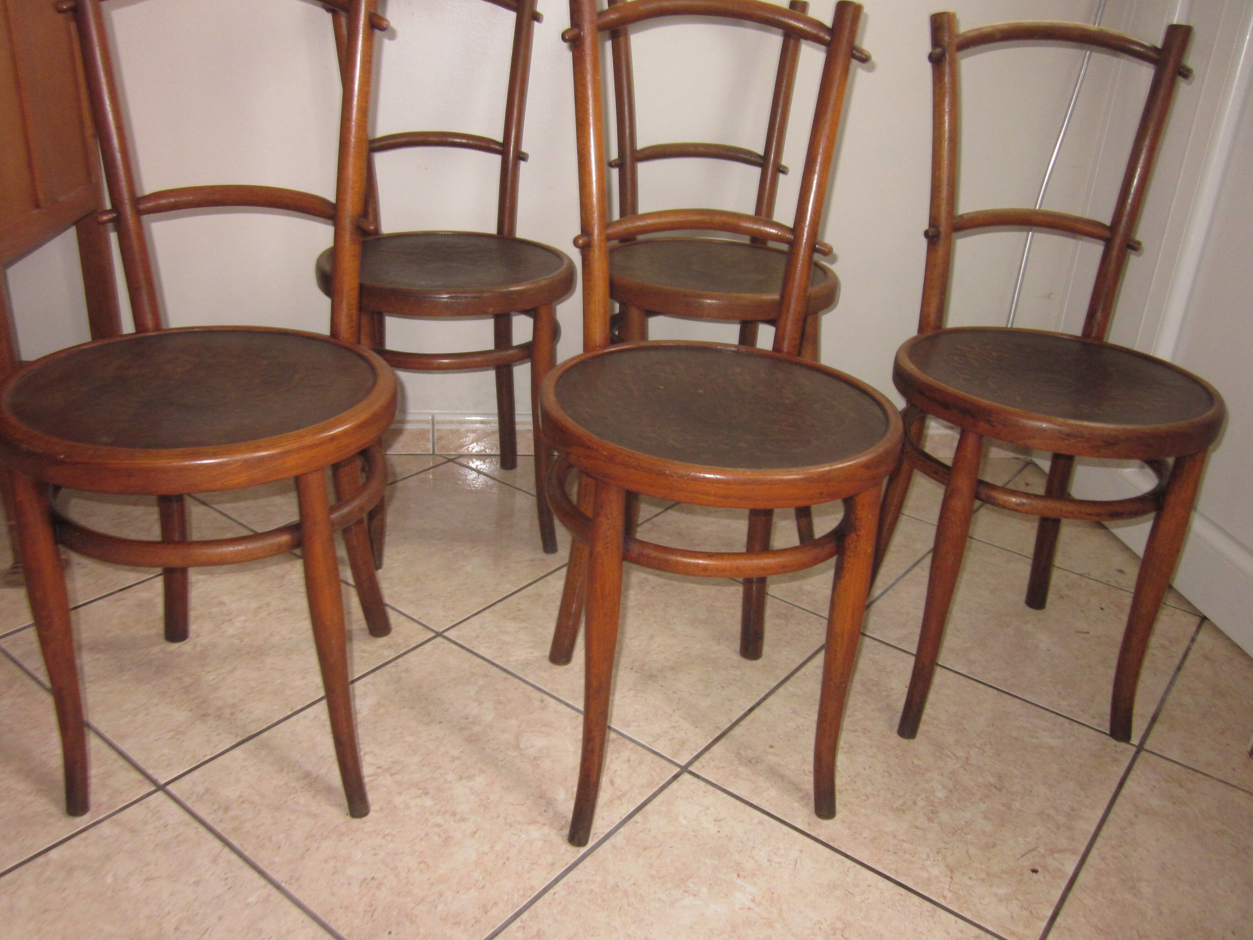Set of 5 bistro chairs from the 30s